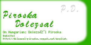 piroska dolezsal business card